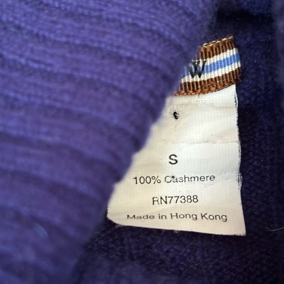 JCrew 100% cashmere blue turtleneck sweater - Picture 2 of 4